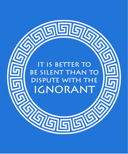 Pythagoras ignorant quote poster